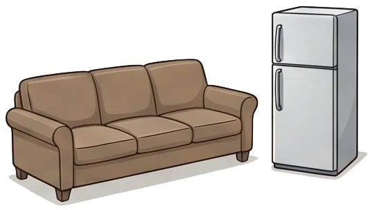 Heavy / Bulky — full couch, refrigerator