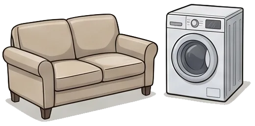 Standard — loveseat, washing machine