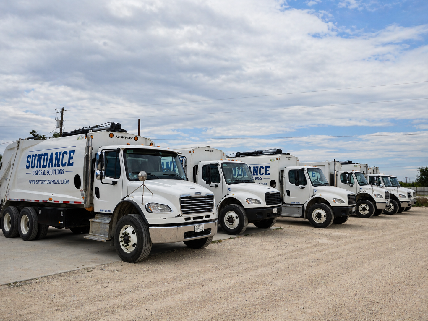 Sundance Disposal residential pickup trucks